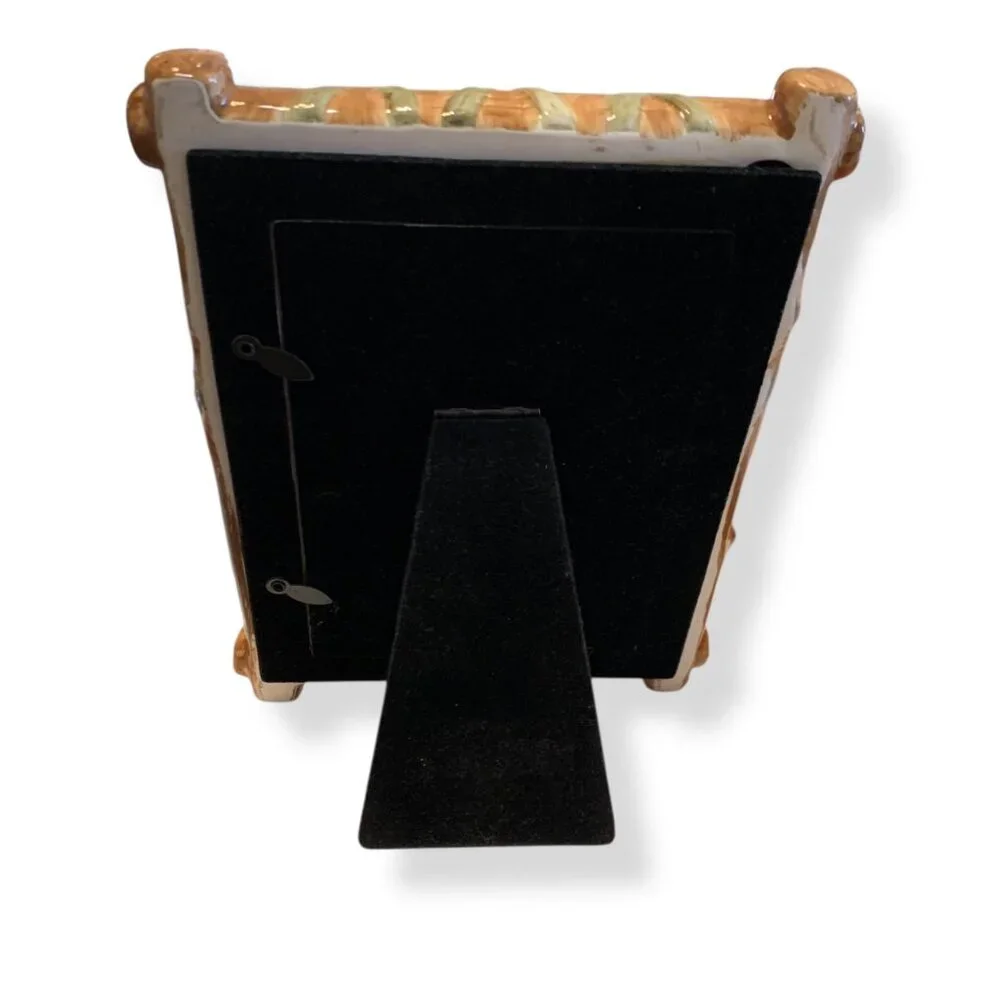 Rustic Vintage Pine Cone Ceramic Picture‎ Frame Woodland Nature Decor Cabin